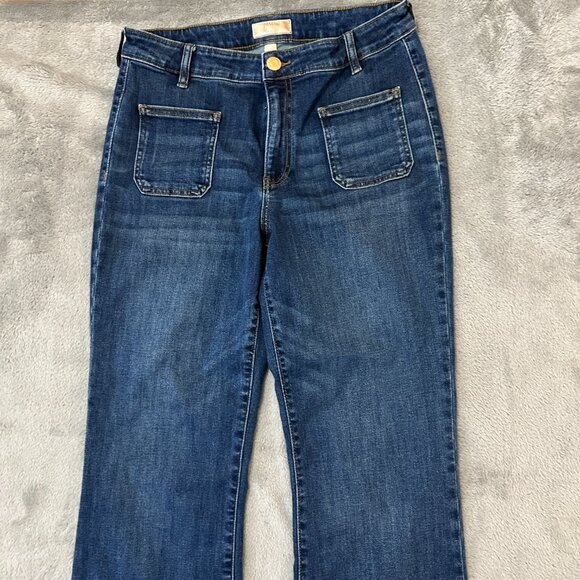 Kut From The Kloth Ana High Rise Flare Jeans Women's 10 Patch Pockets - Picture 2 of 8